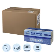 Полотенца бумажные д/дисп. Luscan Professional Vслож 2сл белцел200л18пач/уп