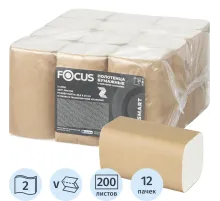 Полотенца бумажные д/дисп Focus Smart Vсл 2сл 200л12пач/уп_5103194/50204107