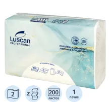 Полотенца бумажные д/дисп. Luscan Professional Zслож2слбелцел200л