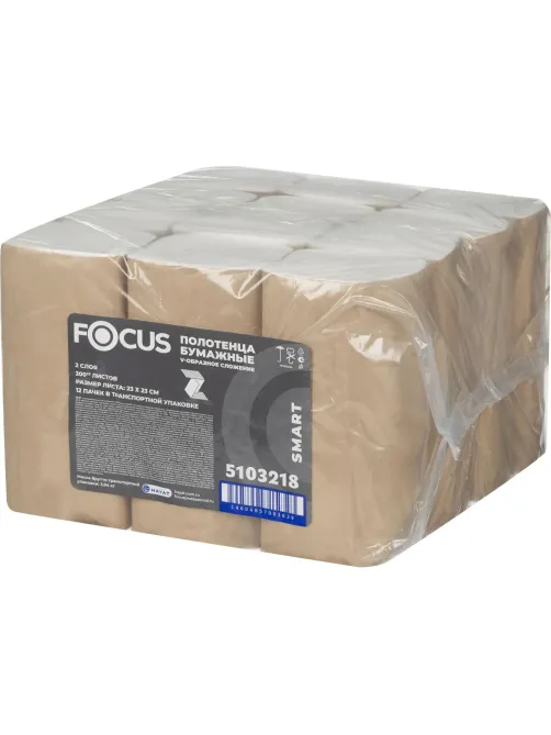 Полотенца бумажные д/дисп FocusSmart Vсл 2сл 200л 12пач/уп_5103218/50204110