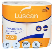Полотенца бумажные LUSCAN Maxi 2-сл.,с тиснением, 2рул./уп.