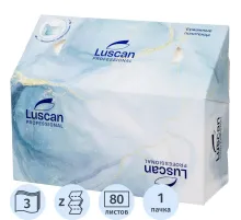 Полотенца бумажные листовые Luscan Prof Z слож 3 сл цел бел 80 шт/уп