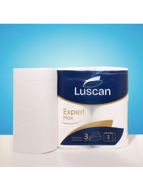 Полотенца бумажные Luscan Expert Max 3сл, 2рул/уп, 18м