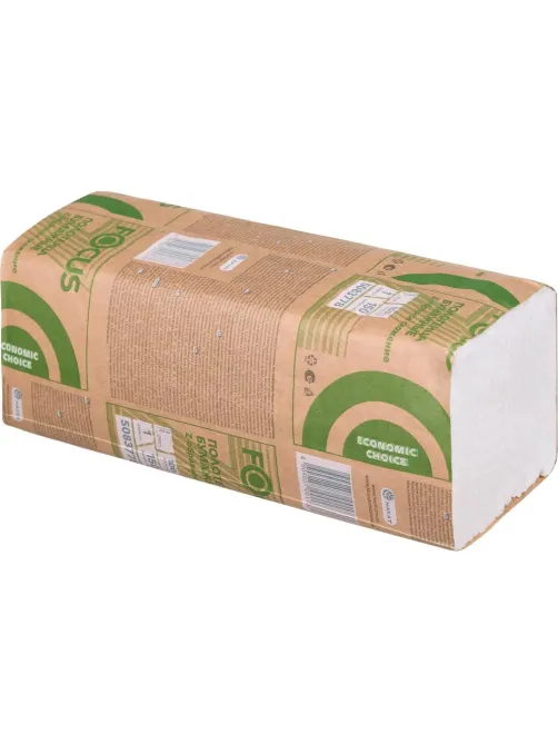 Полотенца бумажные д/дисп. FOCUS Z-сл 1 сл 24х21,5см 150л/30пач/уп