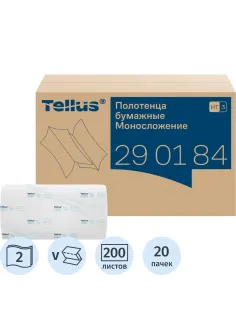Полотенца бумажные д/дисп Торк/Tellus Н3 Комфорт ZZ 2сл 200л 20шт/уп_290184