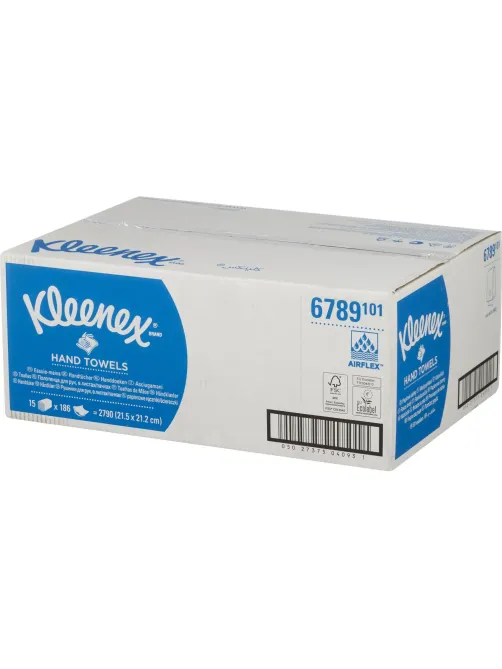 Полотенца бумажные д/дисп KK Kleenex Interfold 2сл бел 186 лист 15 пач.6789