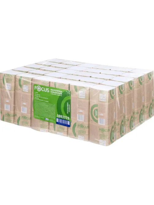 Полотенца бумажные д/дисп. FOCUS Z-сл 1 сл 24х21,5см 150л/30пач/уп