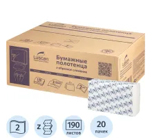 Полотенца бумажные д/дисп. Luscan Professional Zслож2слбелцел190л20пач/уп
