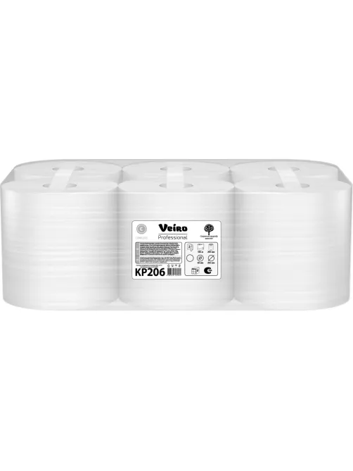 Полотенца бумажные Veiro Professional Comfort с ЦВ 2сл 180м 6рул/уп KP206