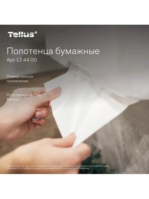 Полотенца бумажные д/диспенсеров Tellus ZZсл 1сл Н3/НТ3 250л 20шт/уп_134400