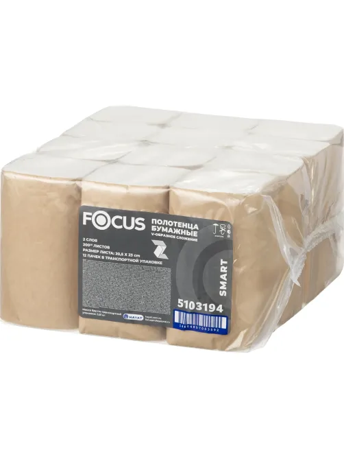 Полотенца бумажные д/дисп Focus Smart Vсл 2сл 200л12пач/уп_5103194/50204107