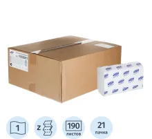 Полотенца бумажные д/дисп. Luscan Professional Zсл1слвт190л21пач/уп