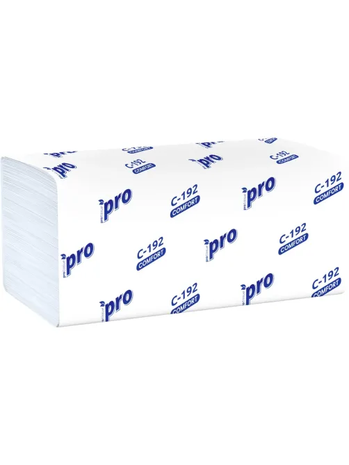 Полотенца бумажные д/дисп Protissue V-слож 1сл 250л/пач 20пач/кор_C192