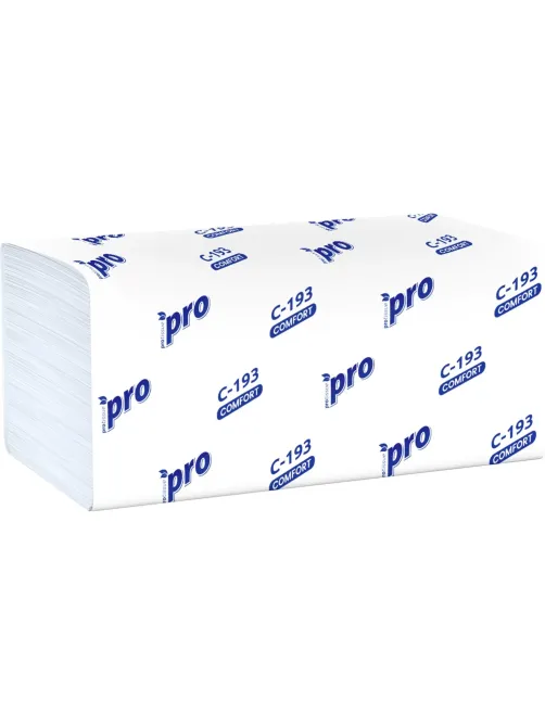 Полотенца бумажные д/держ Protissue V-слож 1сл 250л/пач 20пач/кор_C193