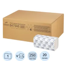 Полотенца бумажные д/дисп. Luscan Professional Vслож1слнат втор250л20пач/уп
