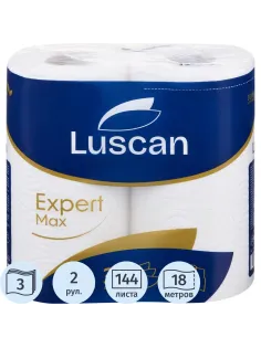Полотенца бумажные Luscan Expert Max 3сл, 2рул/уп, 18м