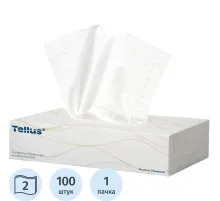 Салфетки косметические Торк/Tellus F1 д/лица 2сл. 100шт/уп 120380