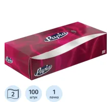 Салфетки косметические Papia 2сл 100шт/уп