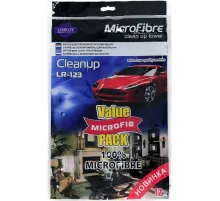 Салфетки из микрофибры набор 250 гр/м2,  30x45 см. (12 шт.) LIMROY LR-123