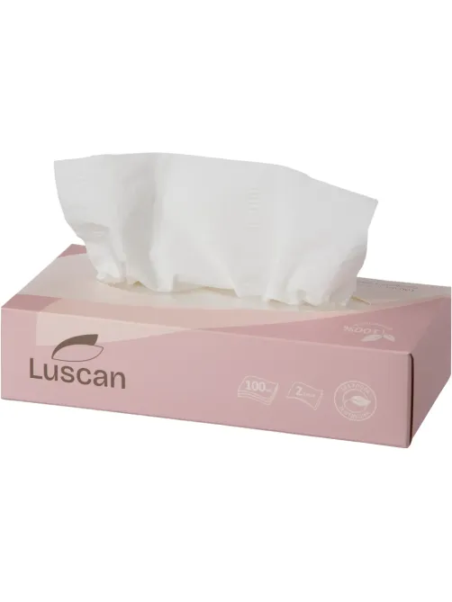 Салфетки косметические Luscan 2сл 100шт/уп белые