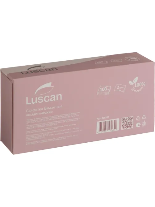 Салфетки косметические Luscan 2сл 100шт/уп белые