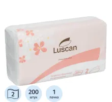 Салфетки косметические в пленке LUSCAN 2сл. 200 листов