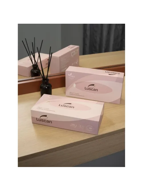 Салфетки косметические Luscan 2сл 100шт/уп белые