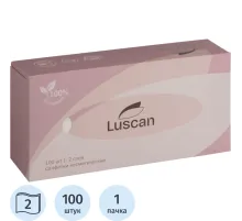 Салфетки косметические Luscan 2сл 100шт/уп белые