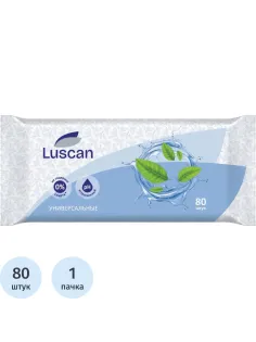 Салфетки влажные Luscan универсальные 80шт/уп