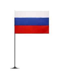 Флаг TI_напольный России , черный флагшток