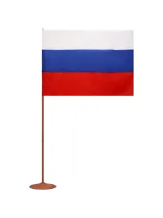 Флаг TI_напольный России, текстура дерева, вишня
