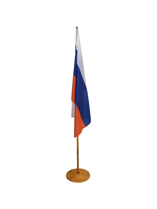 Флаг TI_напольный России, текстура дерева, вишня
