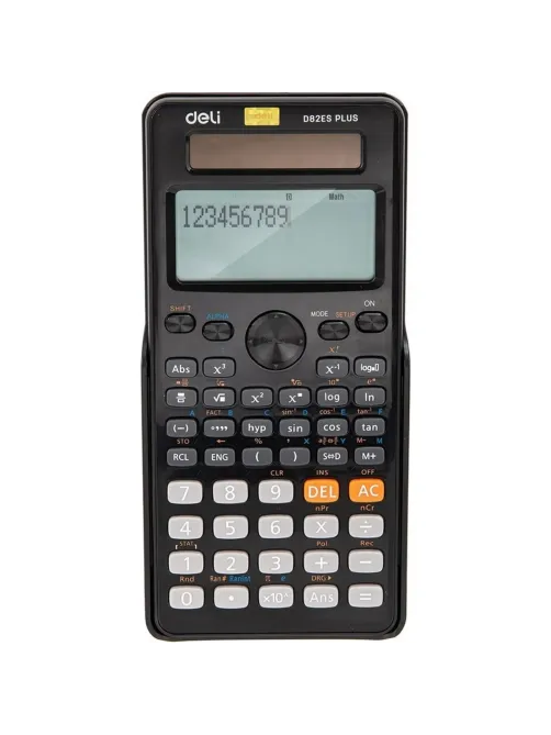 Калькулятор научный Deli ED82ES, графич.дисп.,252 ф.,дв.пит.,173x83мм,черн