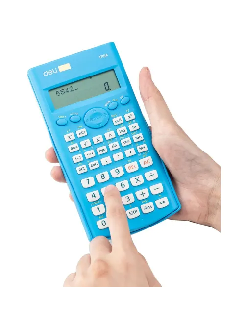 Калькулятор научный (ЕГЭ) Deli E1710A,10-р,2 стр,240 ф.,бат.,162х84мм,син