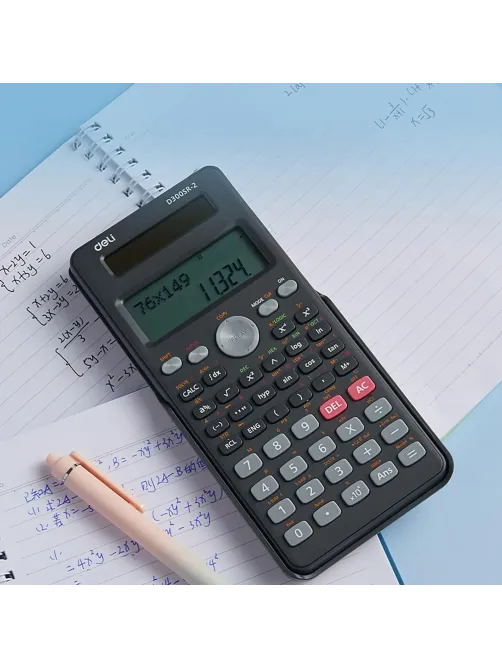 Калькулятор научный Deli ED300SR-2,10+2р,300ф,2ст,172,6х82,7,дв пит,т.сер