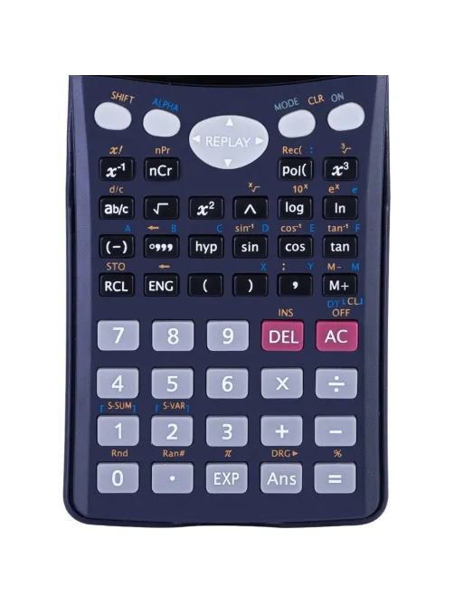 Калькулятор научный Deli E1705,10-р,2 стр,240 фун.,бат.,157x77мм,темн.син