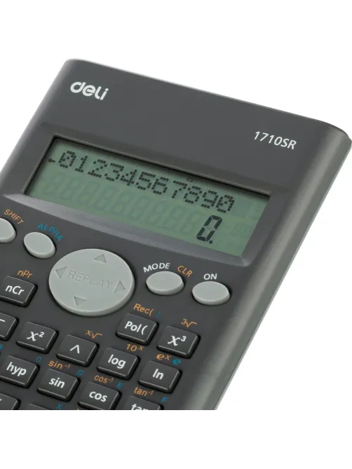 Калькулятор научный Deli E1710SR,240фун,2стр.дисп,10+2разр,162х84,темн.сер