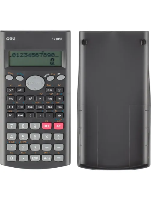 Калькулятор научный Deli E1710SR,240фун,2стр.дисп,10+2разр,162х84,темн.сер