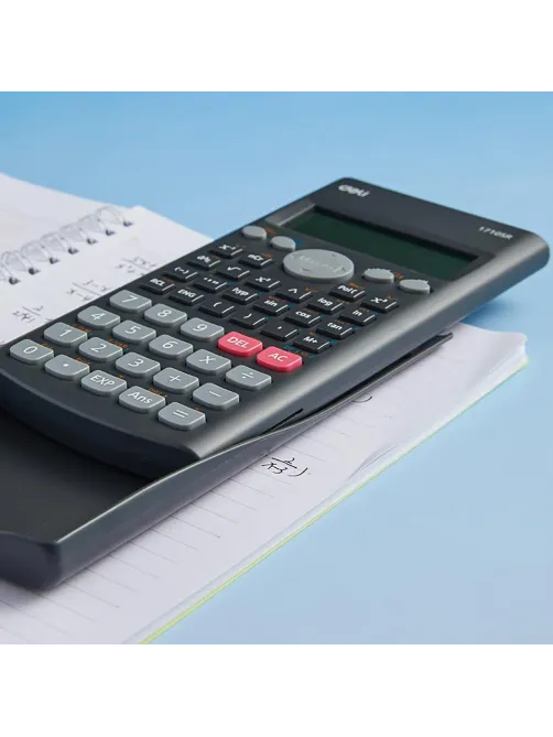 Калькулятор научный Deli E1710SR,240фун,2стр.дисп,10+2разр,162х84,темн.сер
