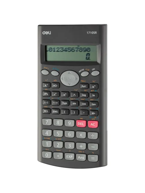 Калькулятор научный Deli E1710SR,240фун,2стр.дисп,10+2разр,162х84,темн.сер