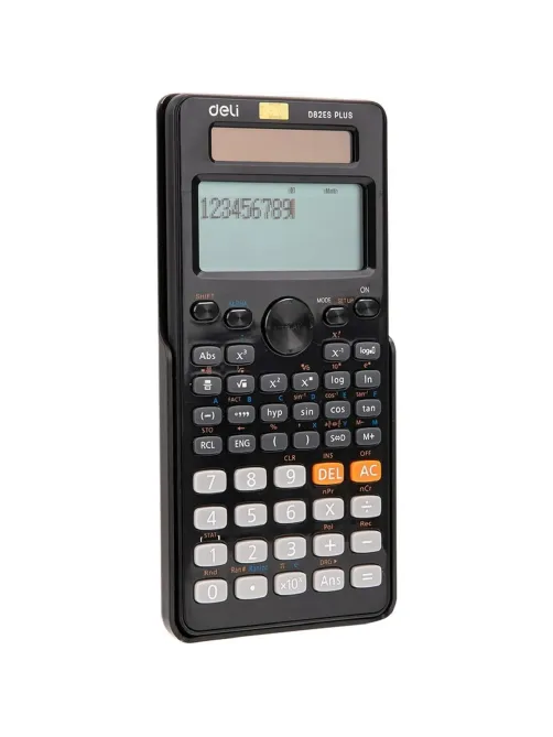Калькулятор научный Deli ED82ES, графич.дисп.,252 ф.,дв.пит.,173x83мм,черн