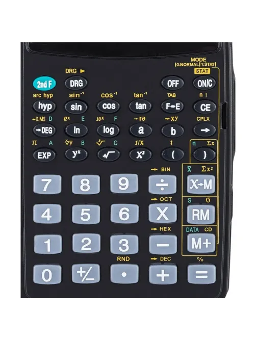 Калькулятор научный Deli E1711, 8-р, 56 функций, бат., 120x72мм, черный