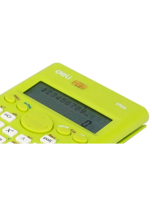 Калькулятор научный (ЕГЭ) Deli E1710A,10-р,2 стр,240 ф.,бат.,162х84мм,зел