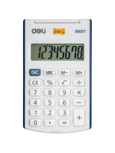 Калькулятор карманный Deli E39217, 8-р, батар., 102x61мм, синий