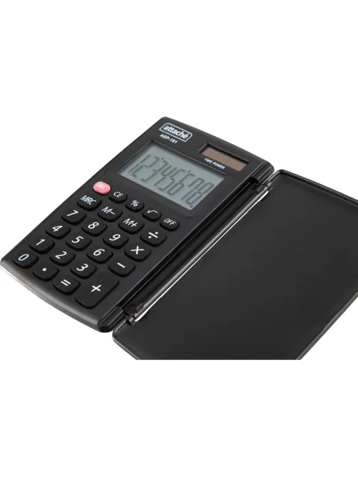 Калькулятор карманный с крышк. Attache, AEP-101,8р,дв.пит.,черн