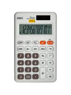 Калькулятор карманный Deli EM120,12-р, дв.пит., 118x70мм, белый