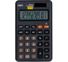 Калькулятор карманный Deli EM120,12-р, дв. пит, 118x70мм, темно-серый