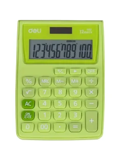 Калькулятор карманный Deli E1122, 12-р, дв.пит., 120x86мм, зеленый