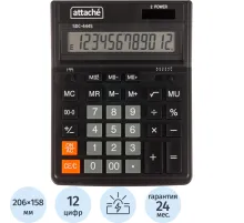 Калькулятор настольный Attache  SDC-444S 12-разрядный черный 206х158х33мм