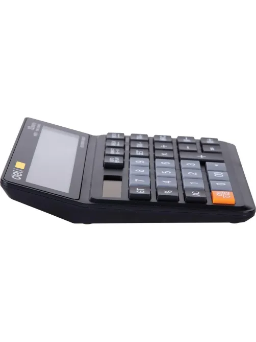 Калькулятор настольный КОМП. Deli EM01120, 12-р, дв.пит., 139x131мм, черный